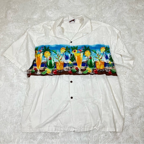 Vintage made in Hawaii Hawaiian Shirt Button Up Size‎ 2XL - Picture 1 of 6